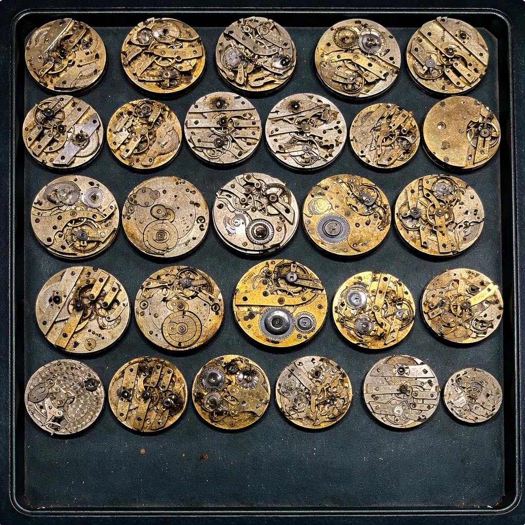 Lote de Máquinas de Relógio para Restauro1